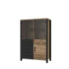 101x146x43 Glastüren Highboard in Fichte NB - Simeona