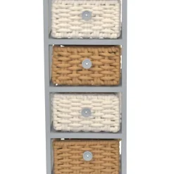 30x73x25 Graues Regal mit vier Körben - Donnira