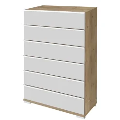 75x120x42 Große Hochkommode mit sechs Schubladen - Nuetran