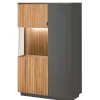92x152x40 Highboard in Anthrazit & Eiche Bianco - Cruzca