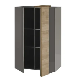 78x116x44 Highboard in Dunkelgrau Hochglanz - Eracosta