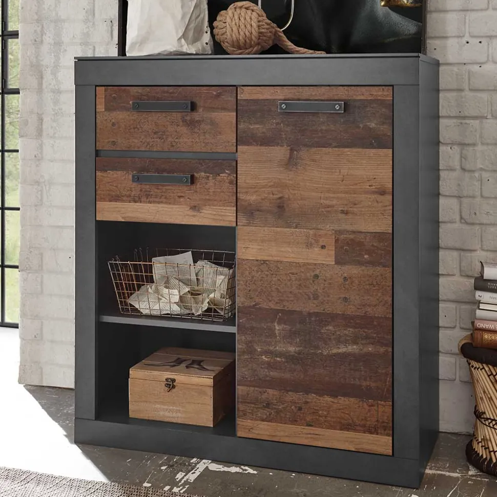 92x104x40 Highboard mit 2 Fächern - Timuras