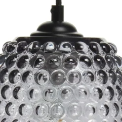 15x34x15 Hängeleuchte mit Glas Schirm in Grau - You