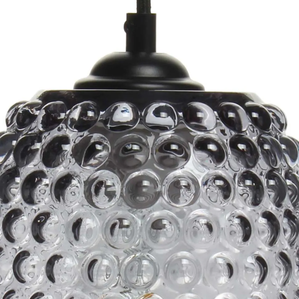 15x34x15 Hängeleuchte mit Glas Schirm in Grau - You