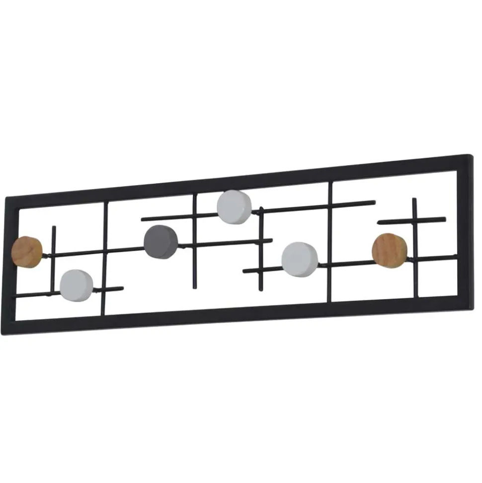 60x16x6 Hängende Garderobe mit 6 Kleiderhaken - Yucio