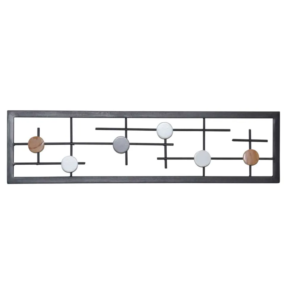 60x16x6 Hängende Garderobe mit 6 Kleiderhaken - Yucio