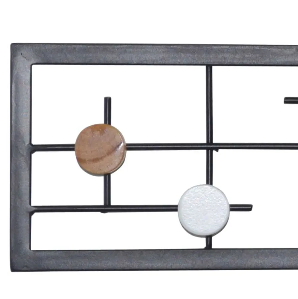 60x16x6 Hängende Garderobe mit 6 Kleiderhaken - Yucio