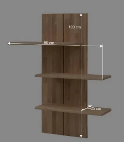 80x100x25 Hängeregal aus Wildeiche Bianco - Vardriva