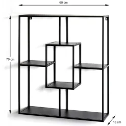 60x70x18 Hängeregal in modernem Design - Lilina