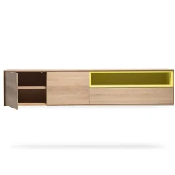 205x43x40 Hängeschrank fürs Wohnzimmer in Eiche Bianco - Enifra