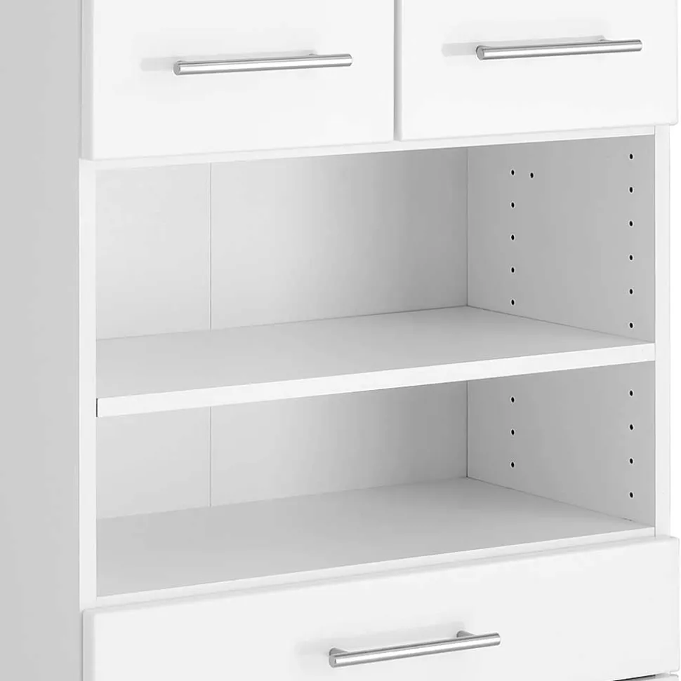 60x185x35 Hochglanz Hochschrank fürs Bad - Vohdan