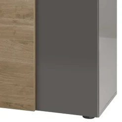 181x94x44 Hochglanz Sideboard in Dunkelgrau - Eracosta
