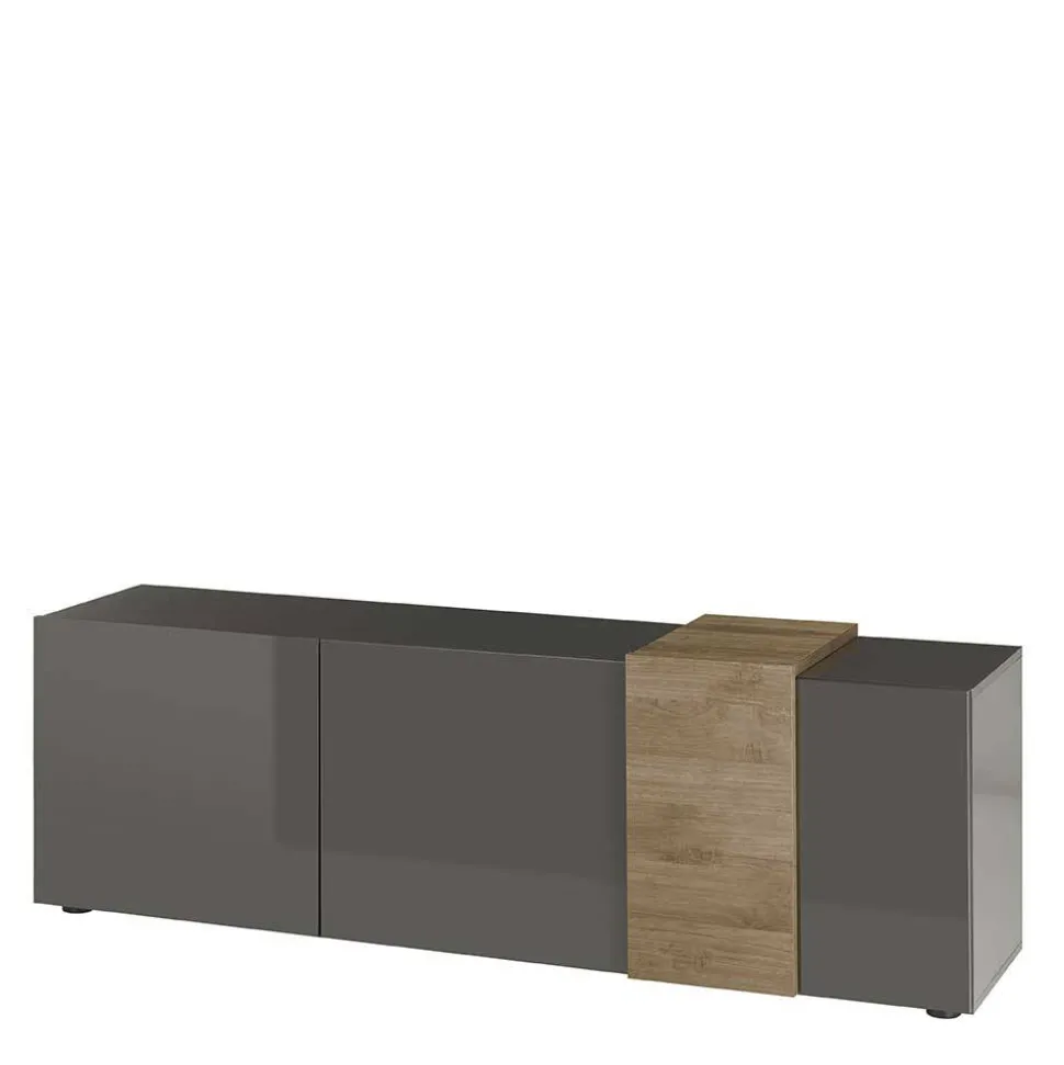 181x59x44 Hochglanz TV Unterschrank in Grau - Eracosta
