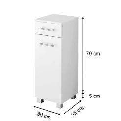 30x84x35 Hochglanz Unterschrank fürs Bad - Vohdan