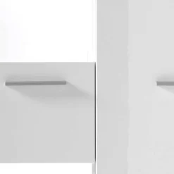 80x123x35 Hochglanz Vitrinenschrank in Weiß - Timmona