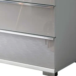 75x120x42 Hochkommode mit Glas Front - Nucina