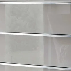 75x120x42 Hochkommode mit Glas Front - Nucina