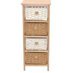 30x73x25 Hochkommode mit vier Körben - Rennia
