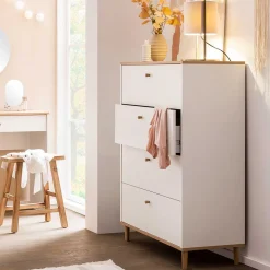 80x117x40 Hochkommode mit vier Schubladen - Ambreros