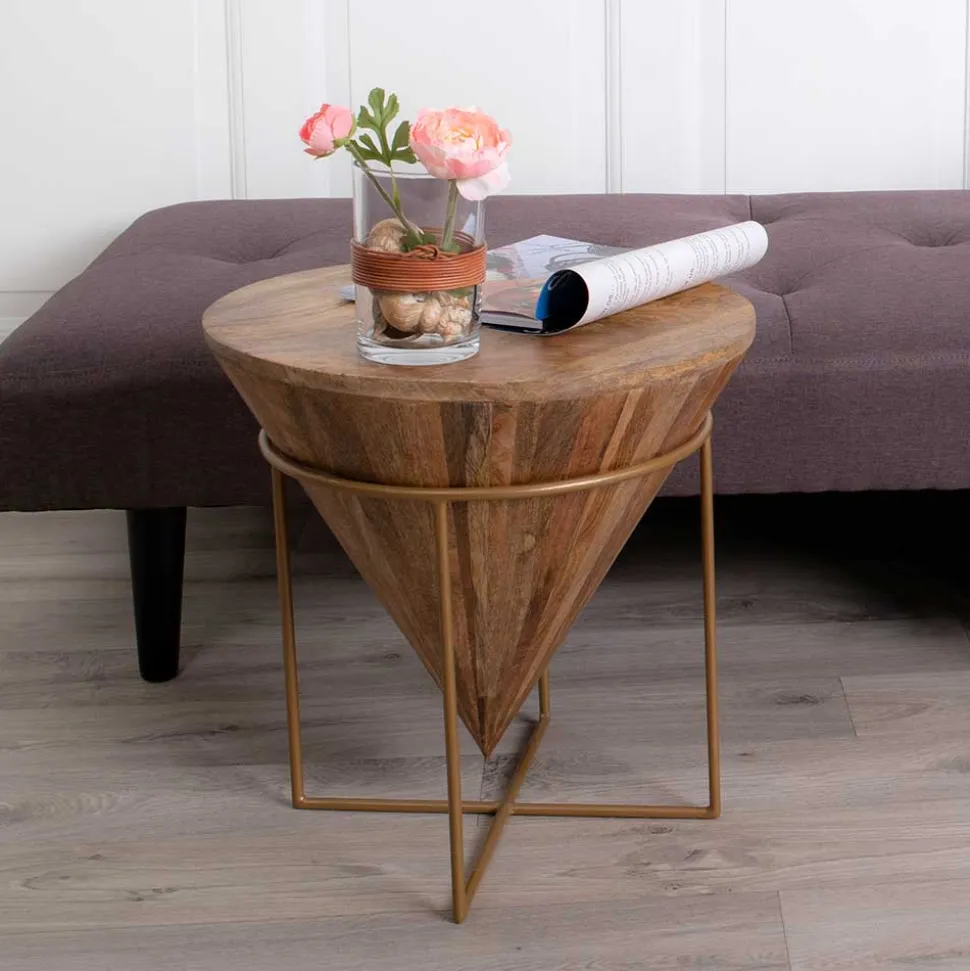 45x45x45 Holztisch im Kegel Konus Design - Scolari