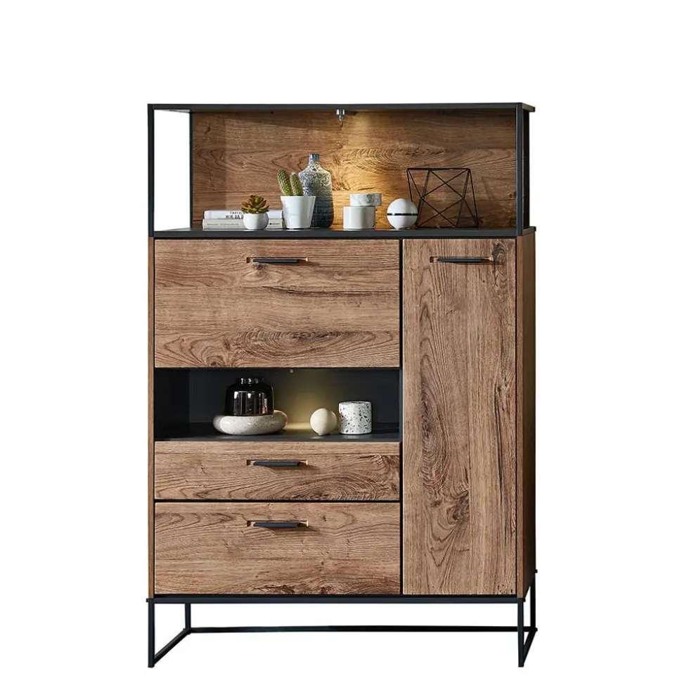 99x151x38 Industrial Highboard fürs Wohnzimmer - Xindus