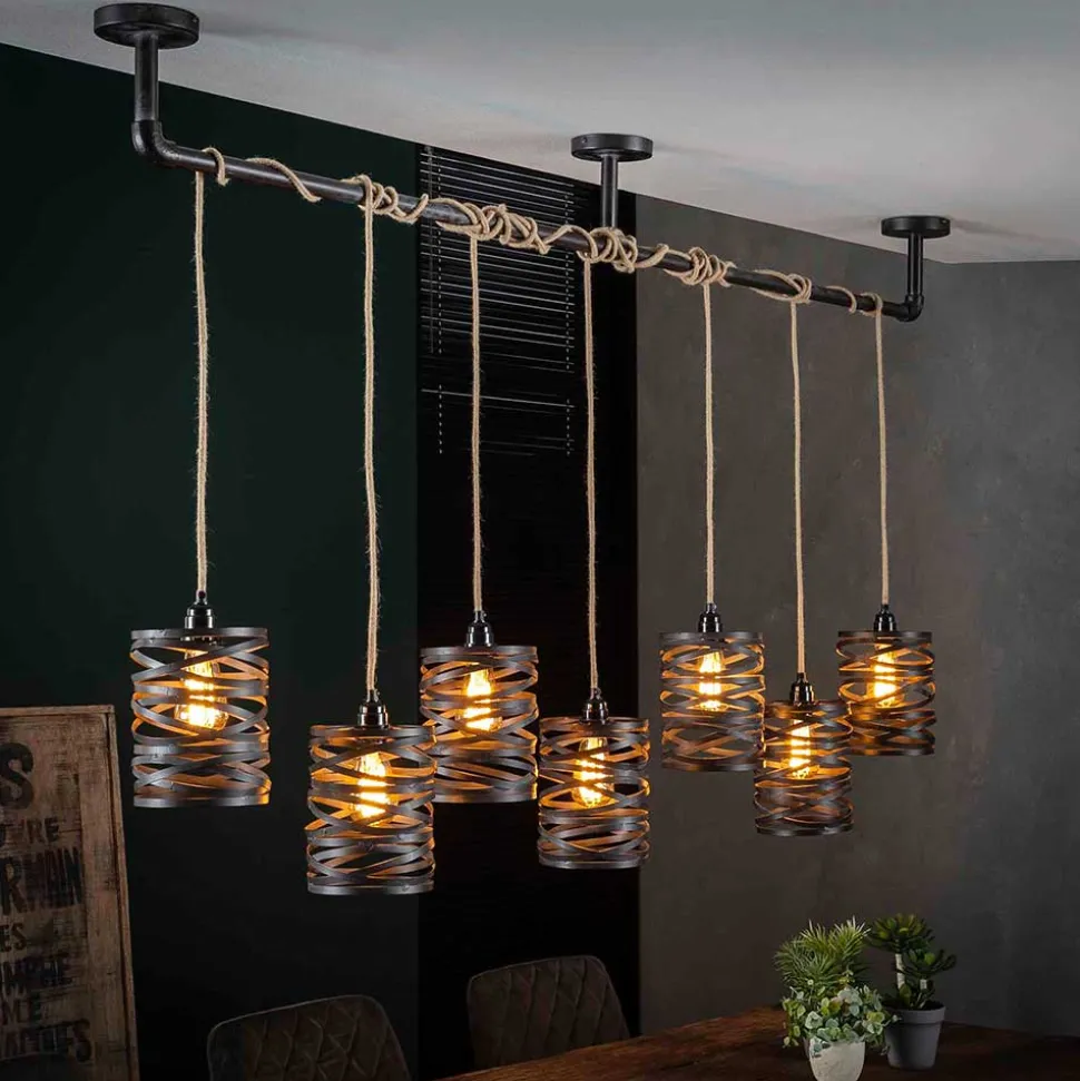 157x150x15 Industrial Hängelampe 7-flammig - Pyrko