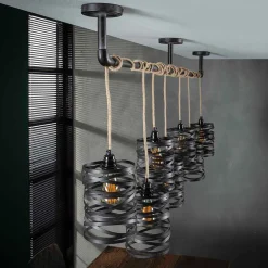 157x150x15 Industrial Hängelampe 7-flammig - Pyrko