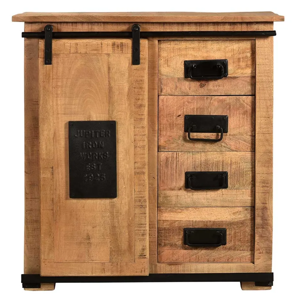 77x80x38 Industrial Kommode mit Schiebetür - Eswan