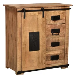 77x80x38 Industrial Kommode mit Schiebetür - Eswan