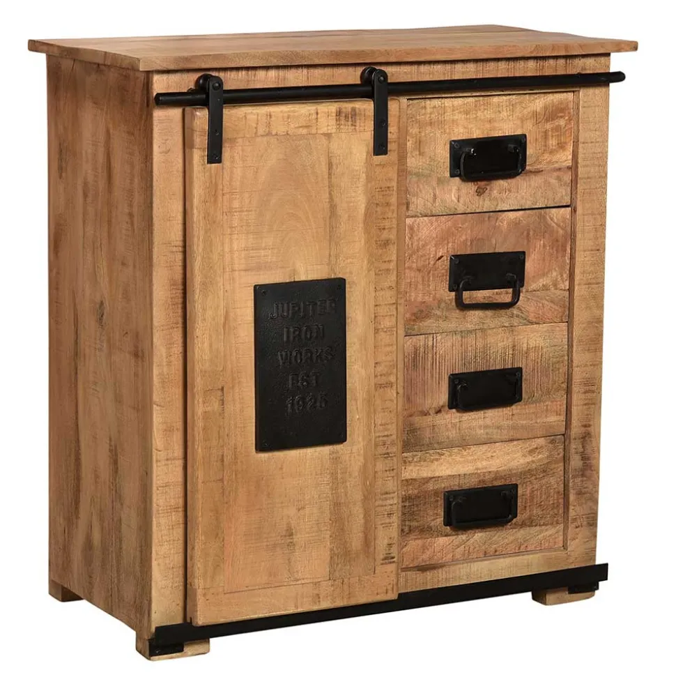 77x80x38 Industrial Kommode mit Schiebetür - Eswan