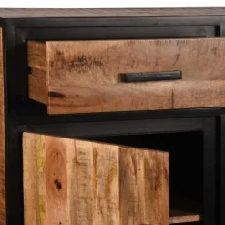 170x90x45 Industrial Sideboard mit Bügelgestell aus Metall - Piatrasun