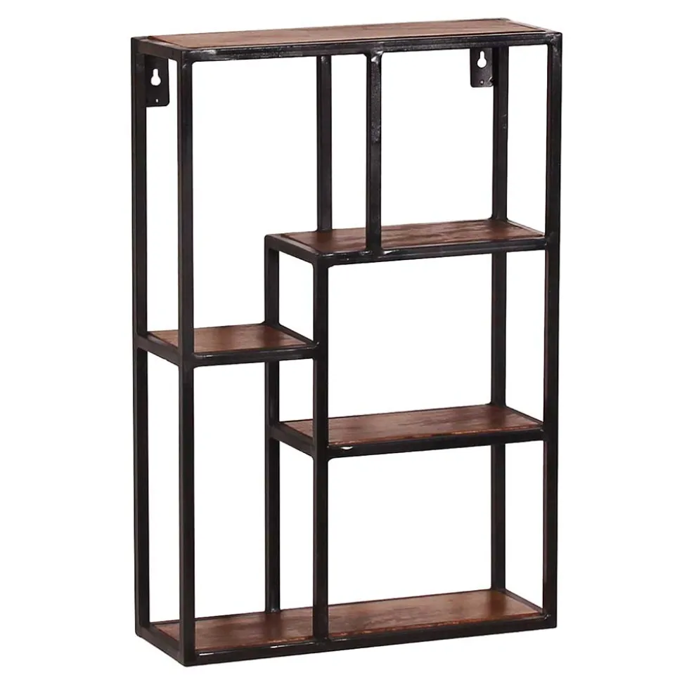 40x60x13 Industrial Wandregal mit 5 Fächern - Mendoza