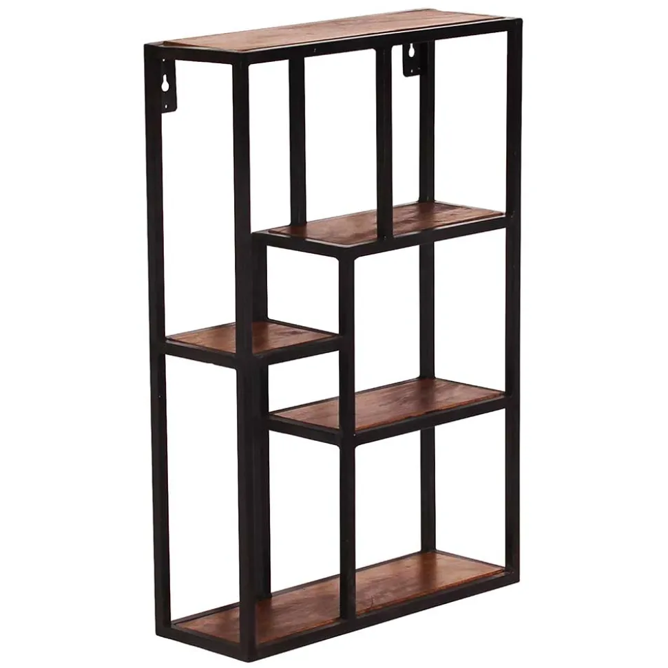 40x60x13 Industrial Wandregal mit 5 Fächern - Mendoza