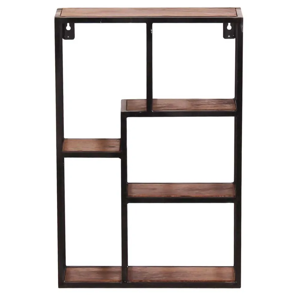 40x60x13 Industrial Wandregal mit 5 Fächern - Mendoza