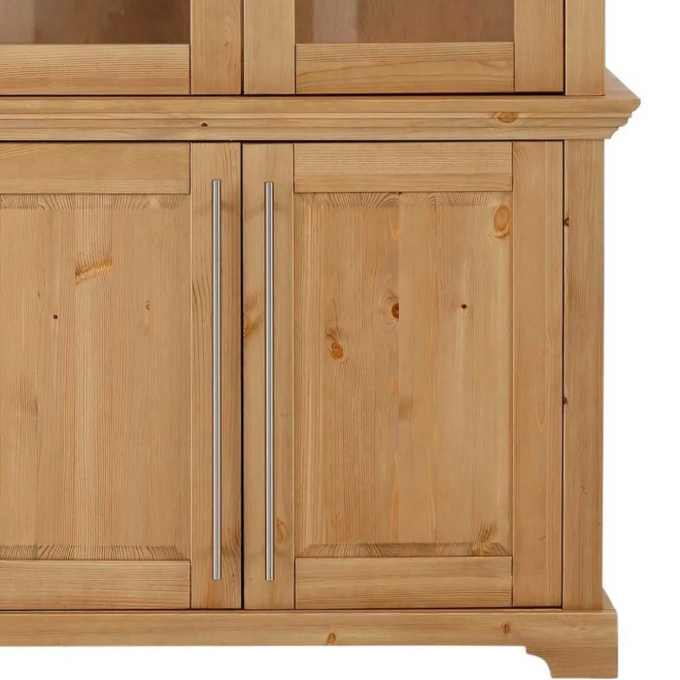 94x210x39 Kiefernholz Vitrine - Landhaus modern - Noellisa