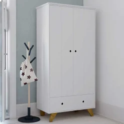 95x190x50 Kinder Kleiderschrank mit Schublade & Tür - Elfrid