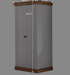 108x203x63 Kinder Kleiderschrank zweifarbig - Sibiuta