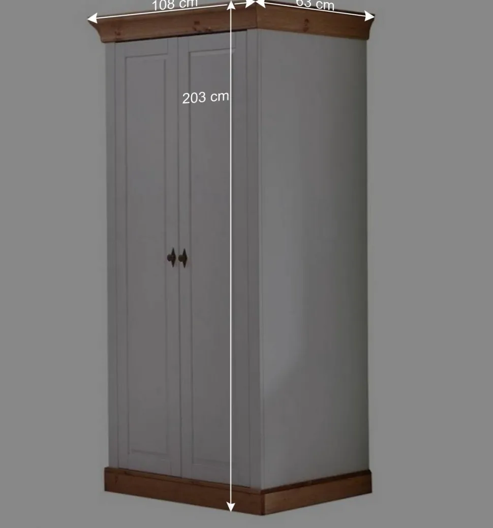 108x203x63 Kinder Kleiderschrank zweifarbig - Sibiuta