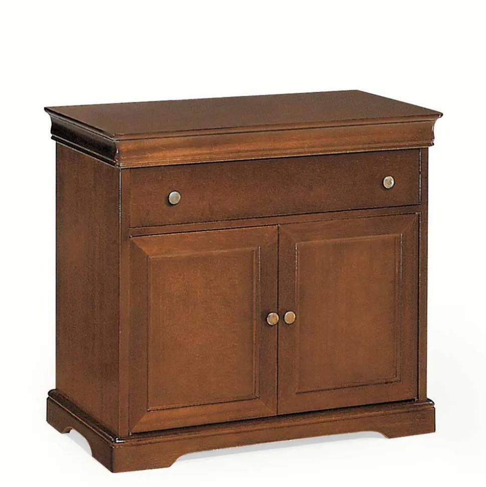 85x78x45 Klassisch gestaltete Kommode in Nussbaum - Lemerzi