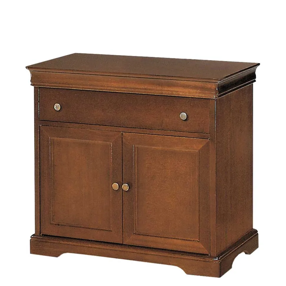 85x78x45 Klassisch gestaltete Kommode in Nussbaum - Lemerzi