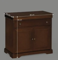 85x78x45 Klassisch gestaltete Kommode in Nussbaum - Lemerzi
