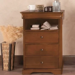 51x76x32 Klassische Kommode mit Fach - Lemerzi