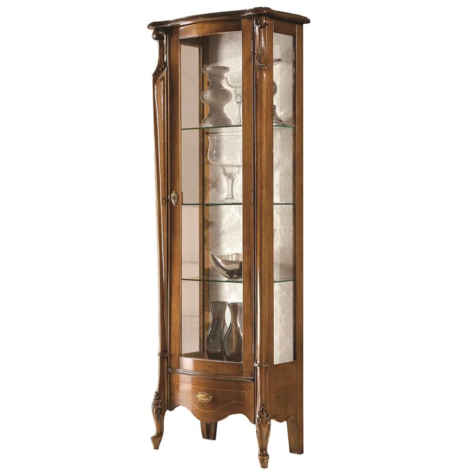 61x183x39 Klassische Vitrine im Italienischen Stil - Carlenna