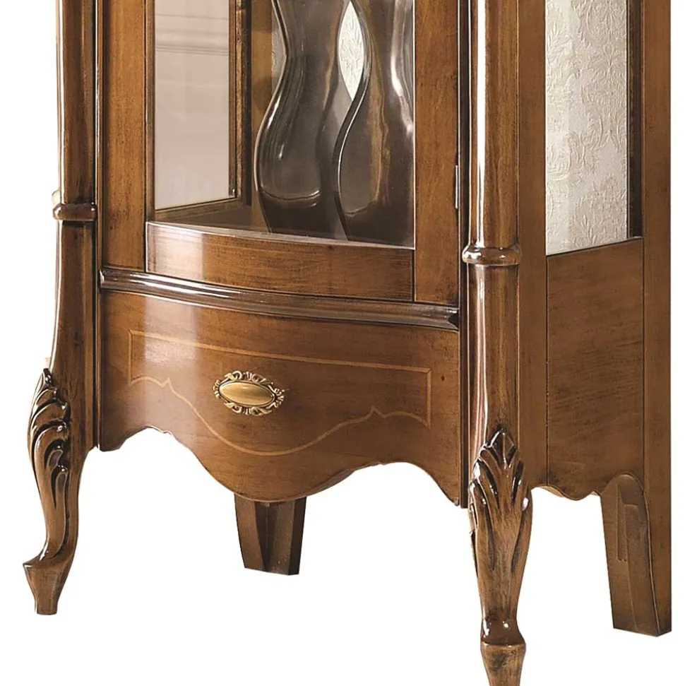 61x183x39 Klassische Vitrine im Italienischen Stil - Carlenna