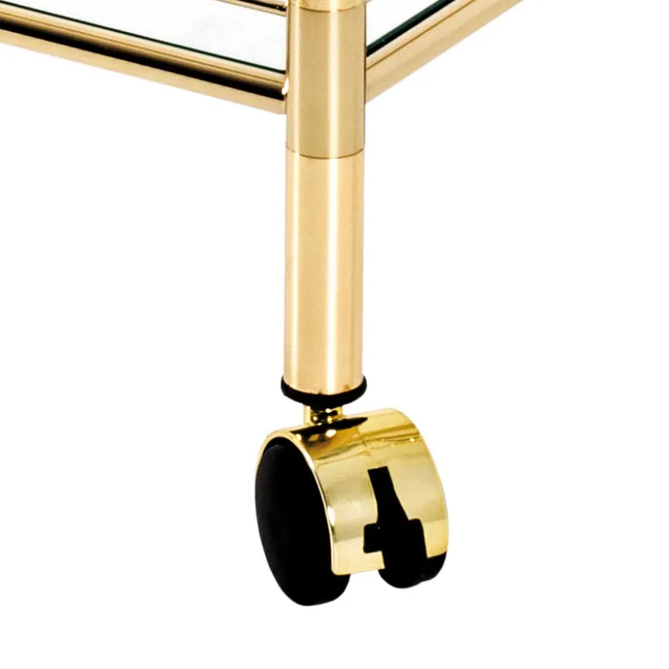 68x78x40 Klassischer Teewagen mit zwei Glasablagen - Nadia