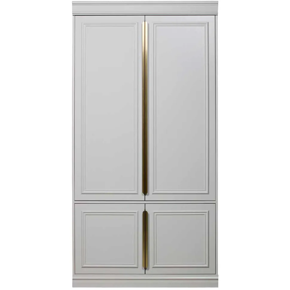 110x215x62 Kleiderschrank in Hellgrau - Emra