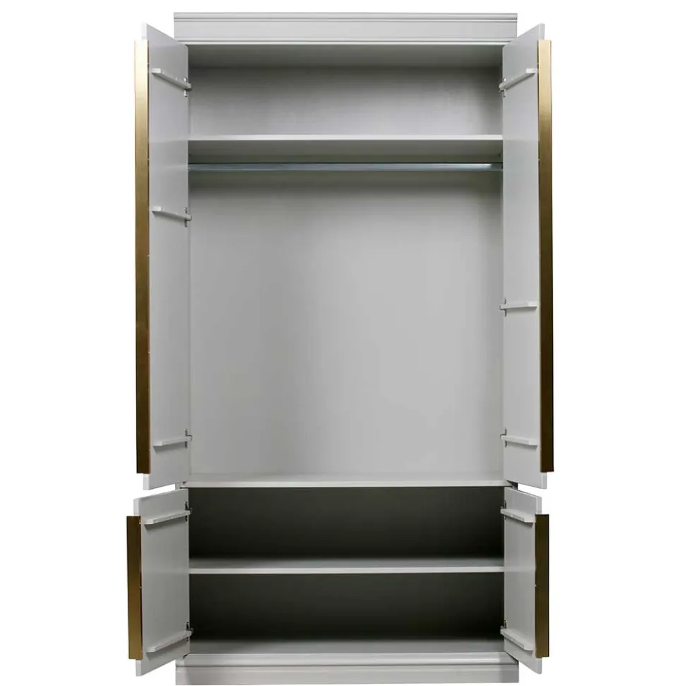 110x215x62 Kleiderschrank in Hellgrau - Emra