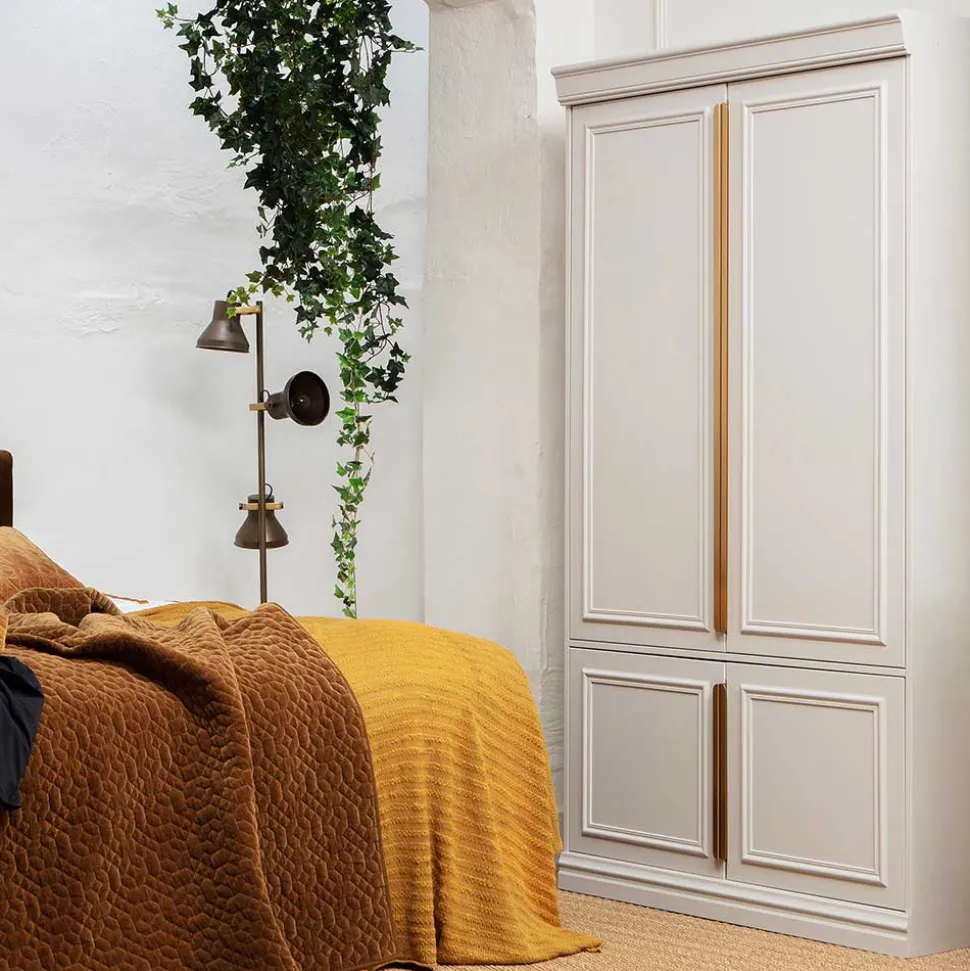 110x215x62 Kleiderschrank in Hellgrau - Emra