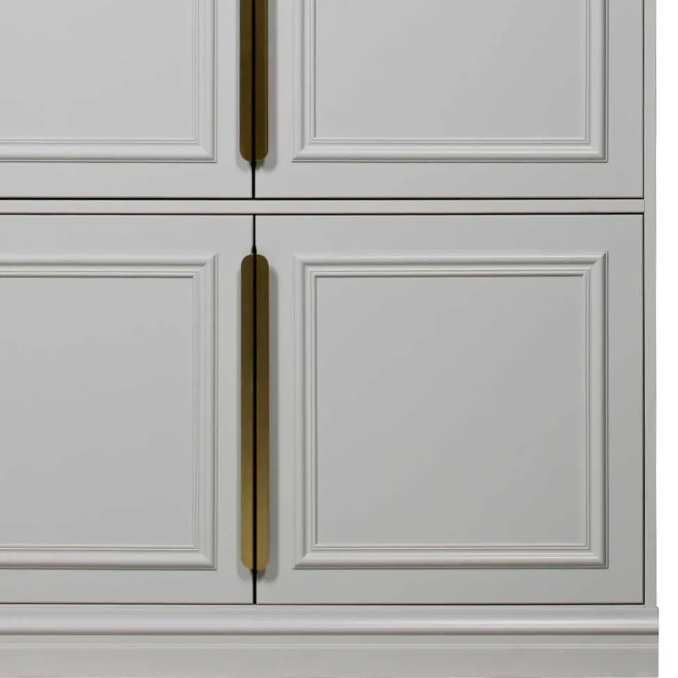 110x215x62 Kleiderschrank in Hellgrau - Emra