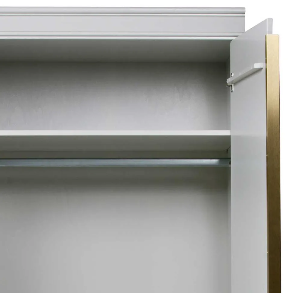 110x215x62 Kleiderschrank in Hellgrau - Emra